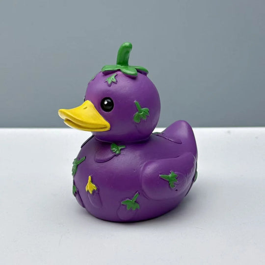 Jouet Canard en Caoutchouc Motif Légumes Original 4