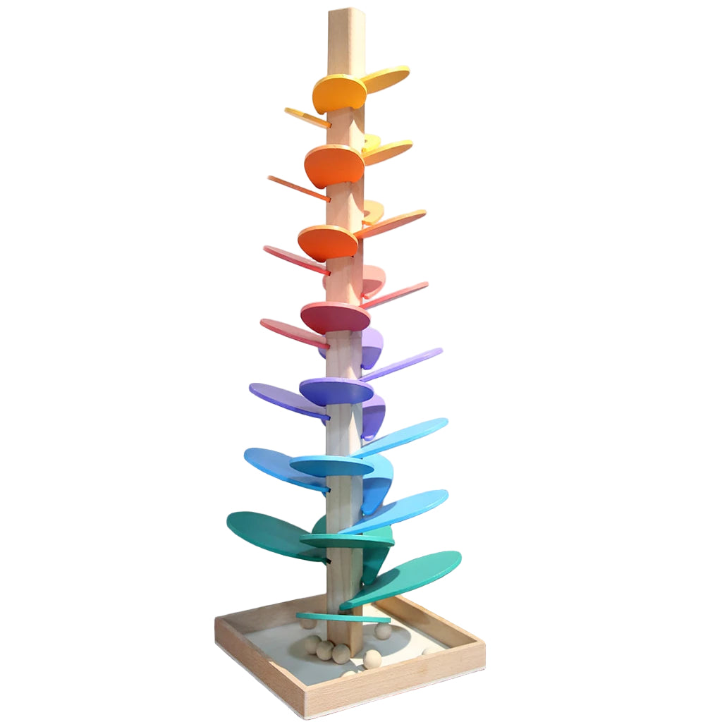 Jouet Éducatif en Bois pour Enfants - Arbre en Marbre Arc-en-Ciel Montessori 6