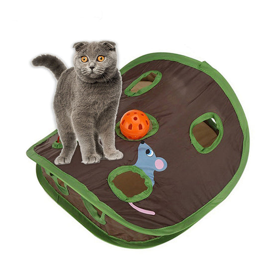 Jouet Interactif pour Chats Tunnel de Cachette Amusant et Stimulant 1