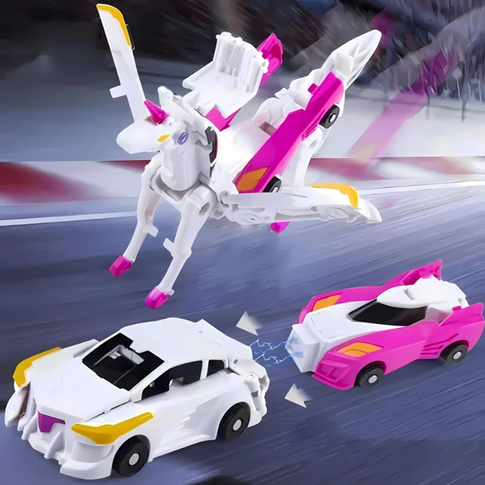 Jouet Magnétique 2-en-1 Robot et Voiture 1
