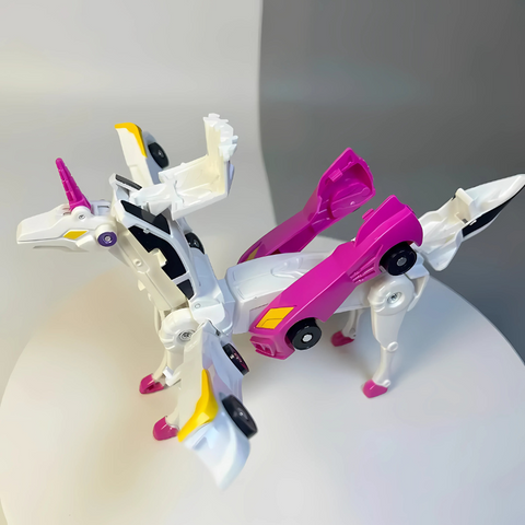 Jouet Magnétique 2-en-1 Robot et Voiture 3