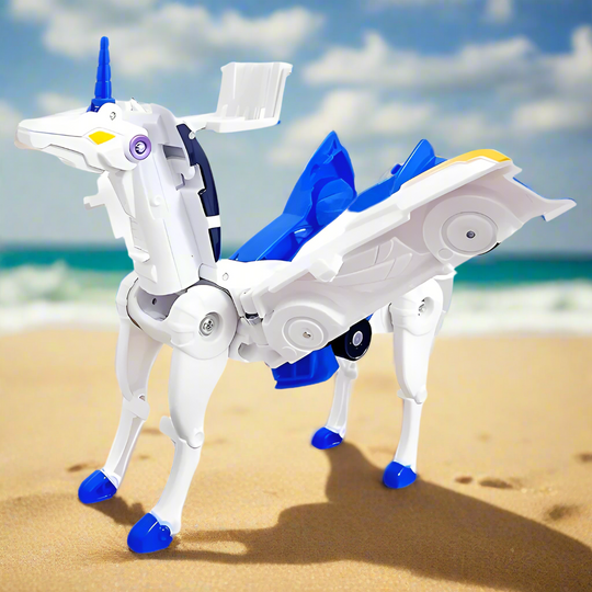 Jouet Magnétique 2-en-1 Robot et Voiture 6