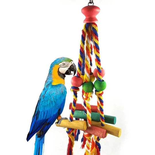 Jouet Perroquet Coloré à Mâcher et Accrocher pour Oiseaux 1
