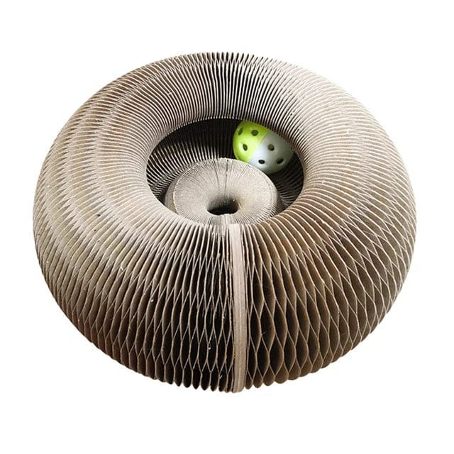 Jouet Pour Chat Planche À Gratter Ronde Avec Balle Intégrée 6