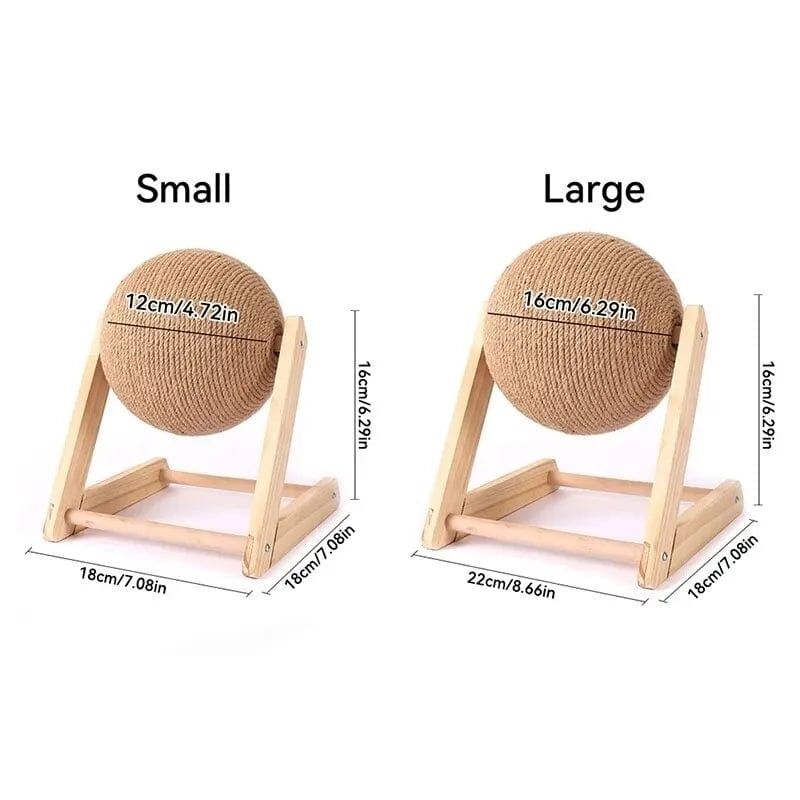 Jouet à Griffer pour Chats en Bois et Sisal Triangulaire 3