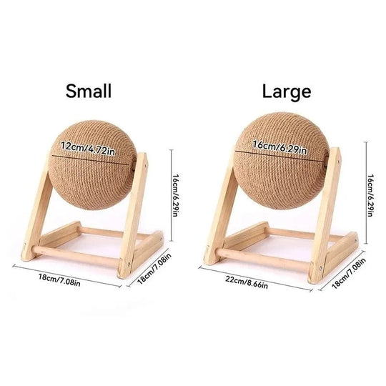 Jouet à Griffer pour Chats en Bois et Sisal Triangulaire 3