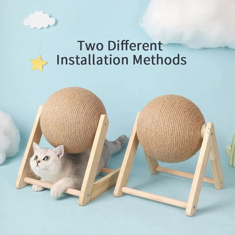 Jouet à Griffer pour Chats en Bois et Sisal Triangulaire 5