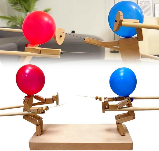 Jouet en Bois Duel Amical pour Enfants - Jeu de Clôture Amusant et Stratégique 2