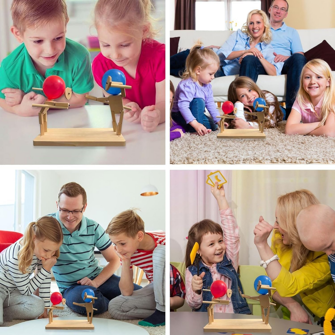 Jouet en Bois Duel Amical pour Enfants - Jeu de Clôture Amusant et Stratégique 3