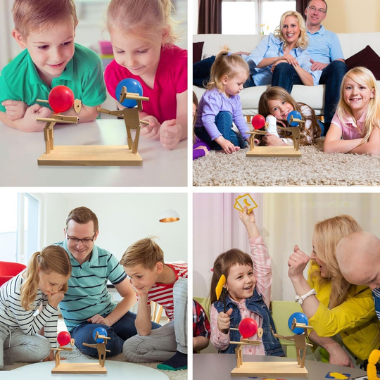 Jouet en Bois Duel Amical pour Enfants - Jeu de Clôture Amusant et Stratégique 3
