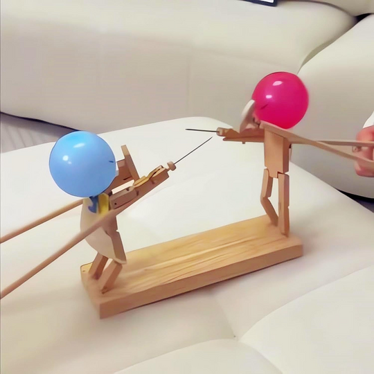 Jouet en Bois Duel Amical pour Enfants - Jeu de Clôture Amusant et Stratégique 4