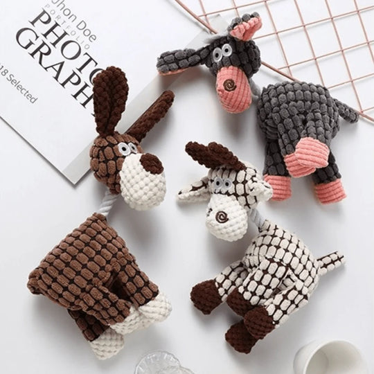 Jouet pour chien robuste en peluche avec design résistant aux morsures 13