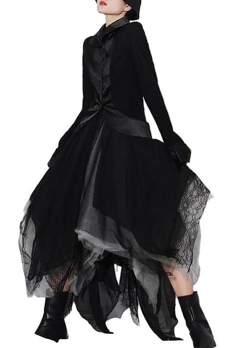 Jupe Asymétrique Chic en Tulle Color Block pour Femme 0