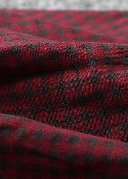 Jupe Asymétrique Rouge Printanière avec Cordon de Serrage 4