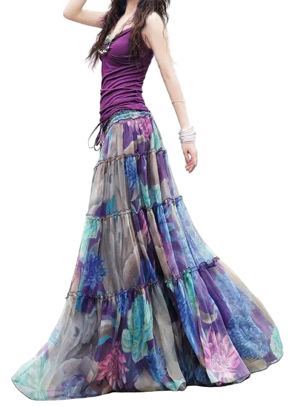 Jupe Bohème Imprimée Patchwork 0