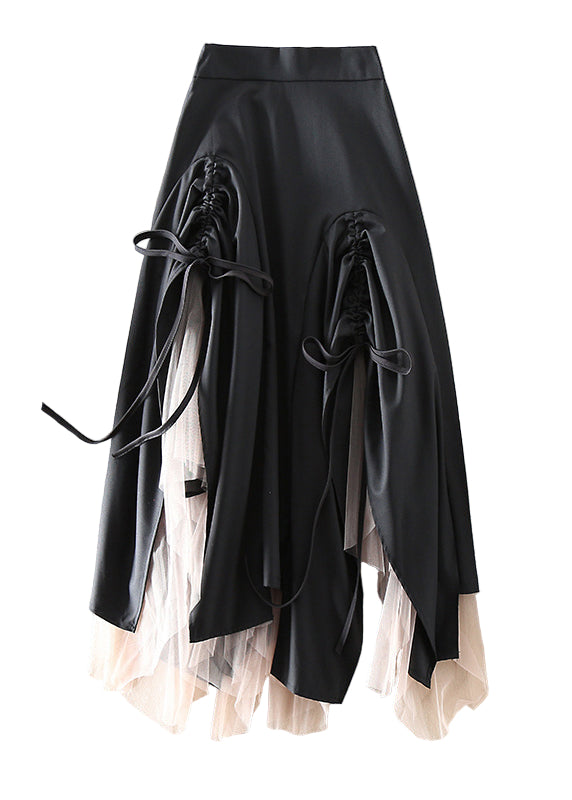 Jupe Femme Tulle Asymétrique avec Cordon 0