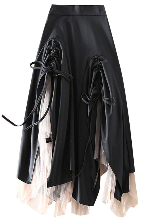 Jupe Femme Tulle Asymétrique avec Cordon 4