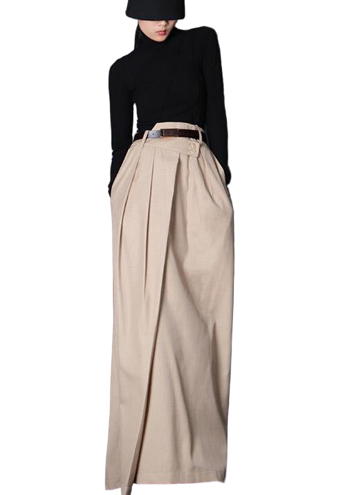 Jupe Longue Femme Asymétrique Patchwork Tendance 0