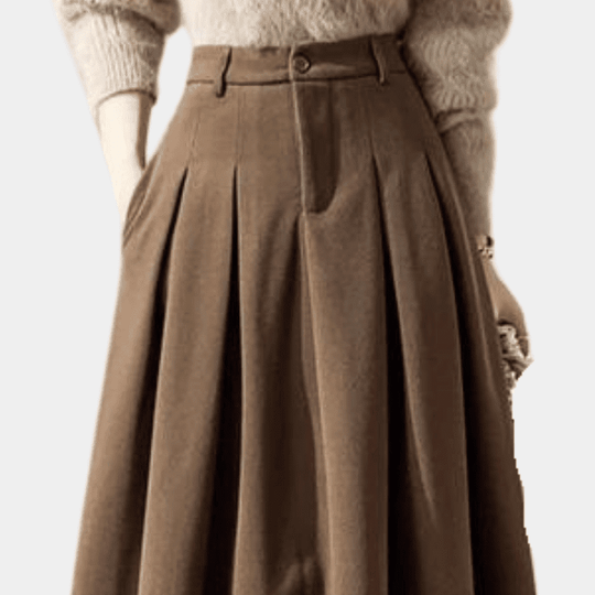Jupe Longue Femme en Soie Métallisée Coupe Flatteuse 3