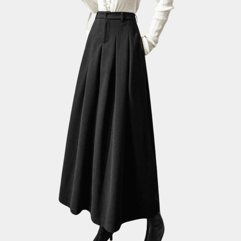 Jupe Longue Femme en Soie Métallisée Coupe Flatteuse 4