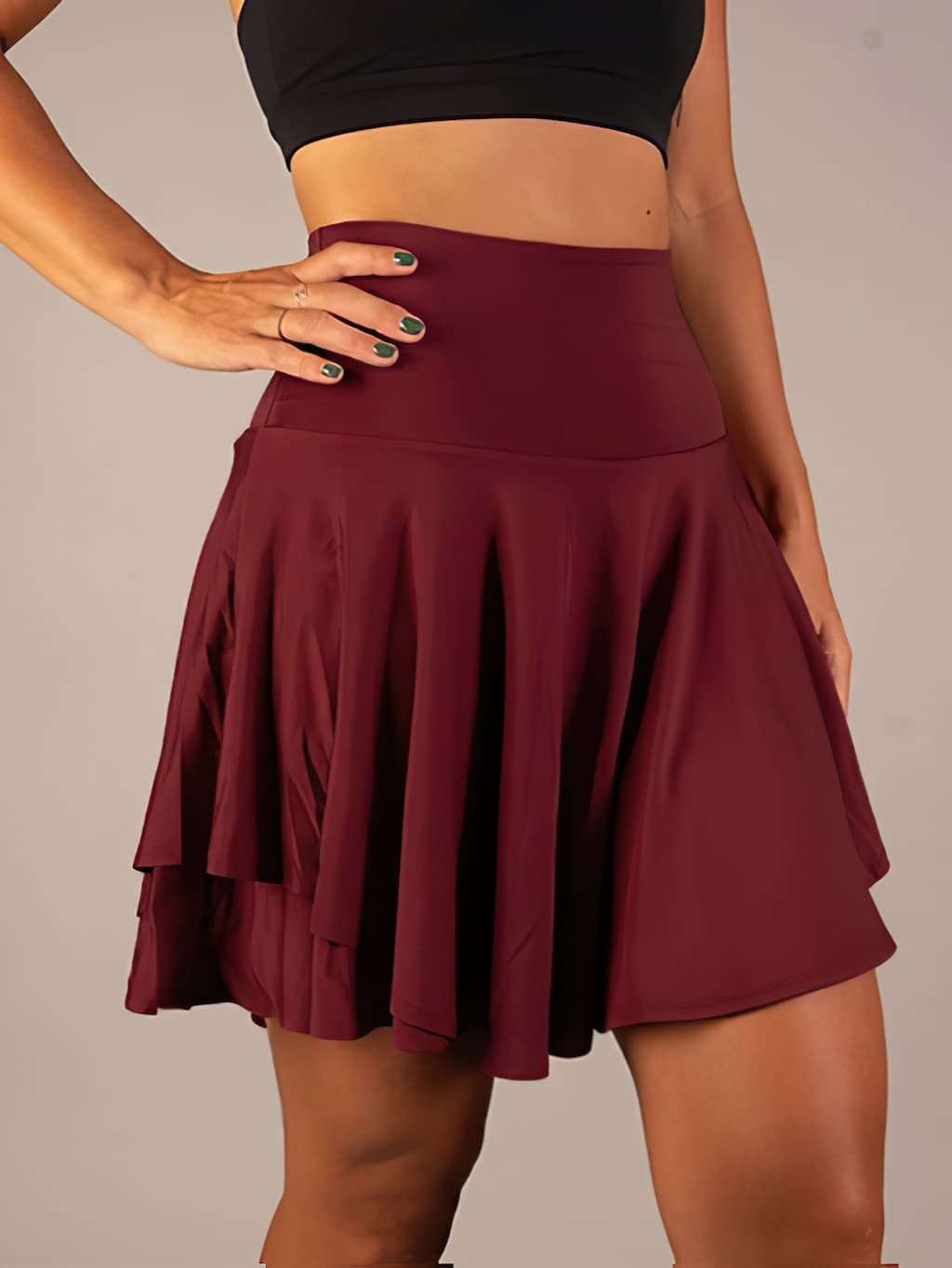 Jupe de Tennis Femme Fonctionnelle avec Short Intégré 9