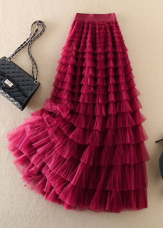 Jupe en Tulle Froissé pour Femmes Printemps 0