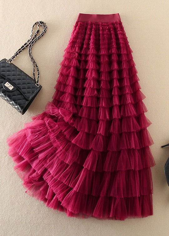 Jupe en Tulle Froissé pour Femmes Printemps 0