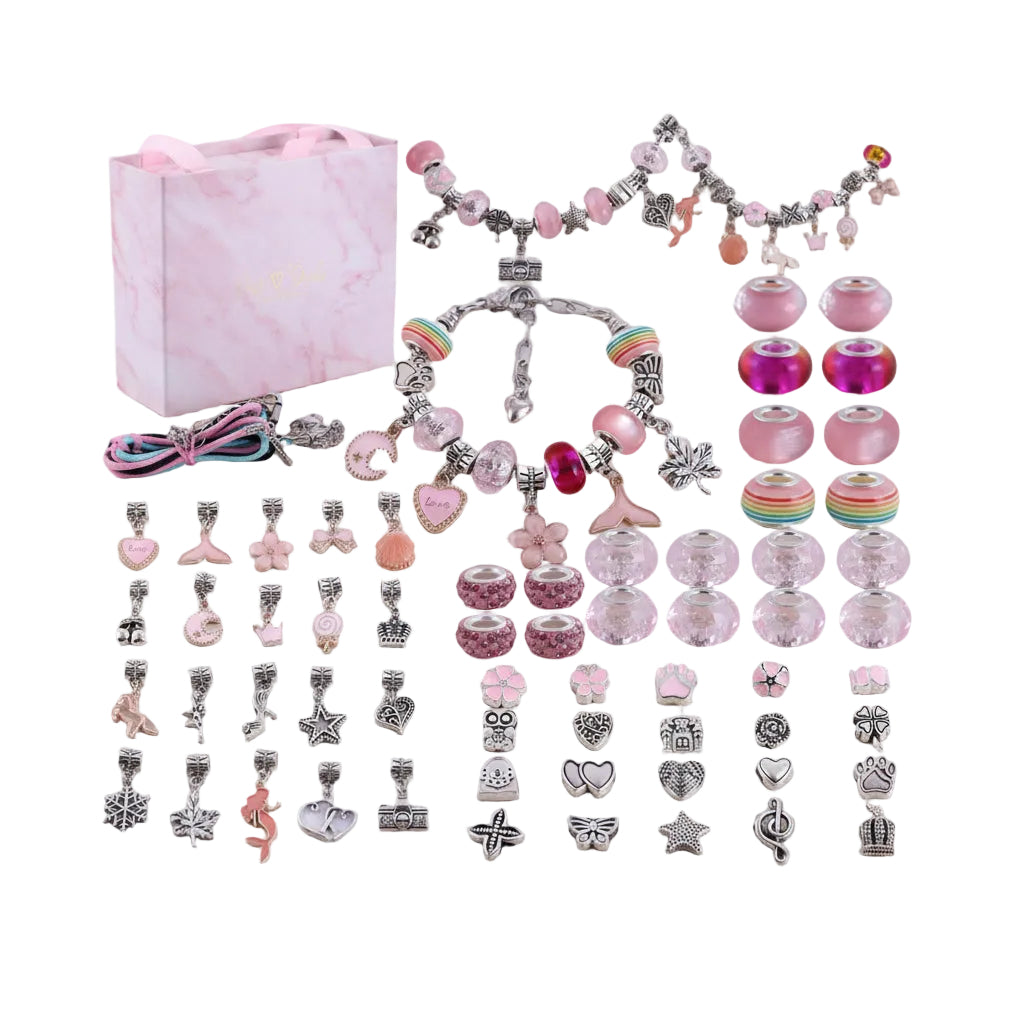 Kit Création Bijoux Bracelet Avec Breloques Brillantes Pour Filles 0