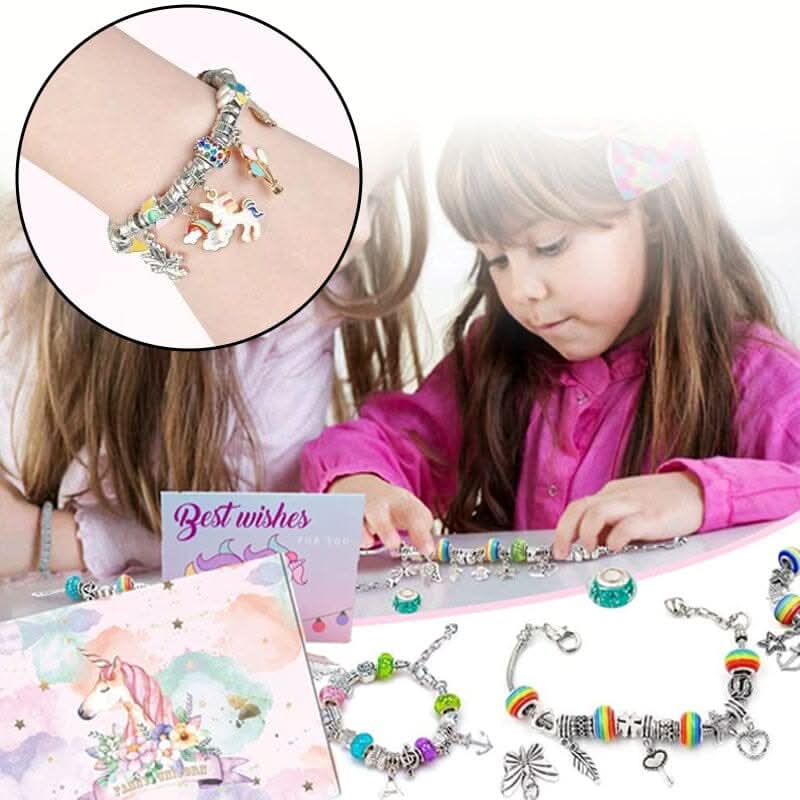 Kit Création Bijoux Bracelet Avec Breloques Brillantes Pour Filles 1