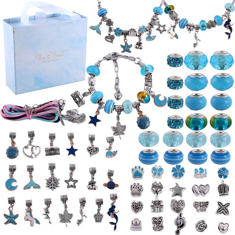 Kit Création Bijoux Bracelet Avec Breloques Brillantes Pour Filles 10