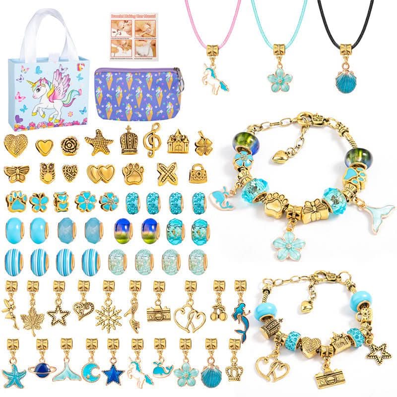 Kit Création Bijoux Bracelet Avec Breloques Brillantes Pour Filles 13
