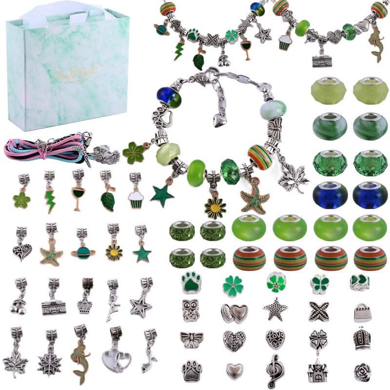 Kit Création Bijoux Bracelet Avec Breloques Brillantes Pour Filles 16