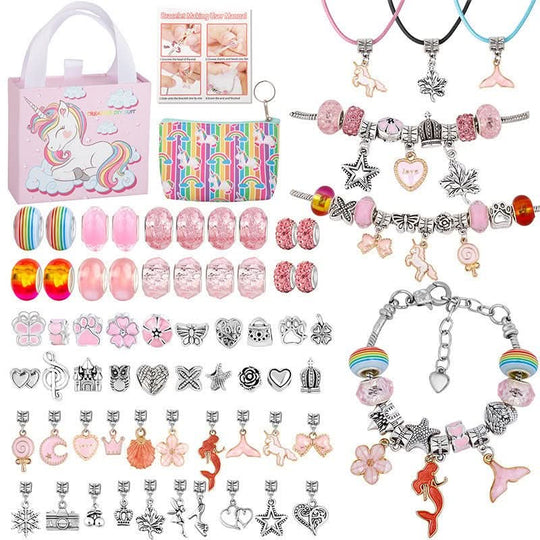 Kit Création Bijoux Bracelet Avec Breloques Brillantes Pour Filles 18