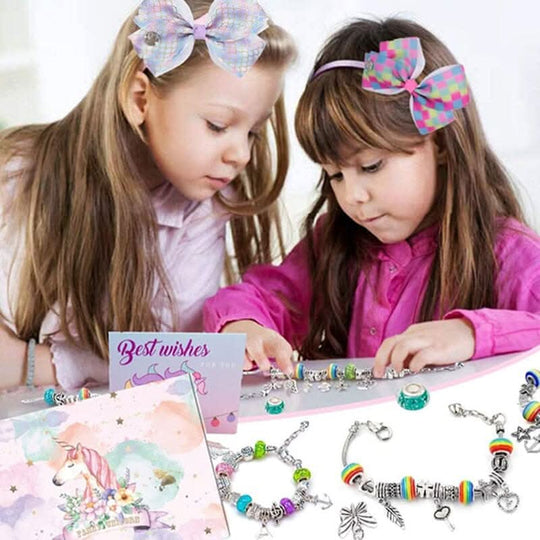 Kit Création Bijoux Bracelet Avec Breloques Brillantes Pour Filles 2