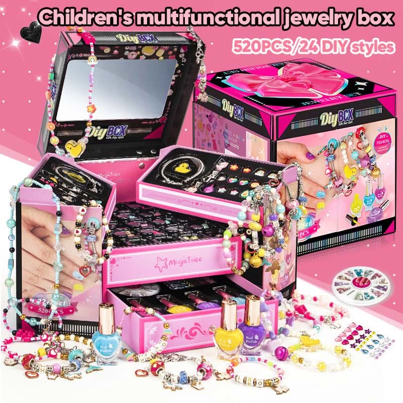 Kit Création Bijoux Bracelet Avec Breloques Brillantes Pour Filles 20