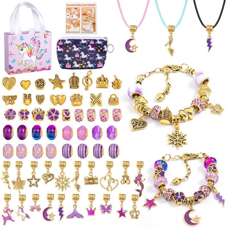 Kit Création Bijoux Bracelet Avec Breloques Brillantes Pour Filles 21