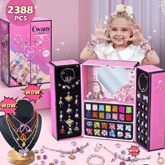 Kit Création Bijoux Bracelet Avec Breloques Brillantes Pour Filles 23