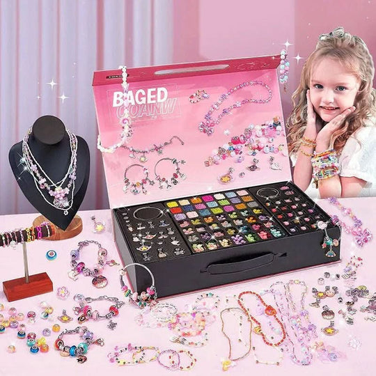 Kit Création Bijoux Bracelet Avec Breloques Brillantes Pour Filles 24