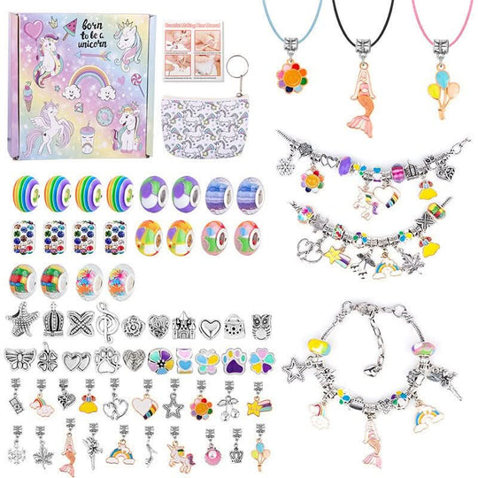 Kit Création Bijoux Bracelet Avec Breloques Brillantes Pour Filles 25