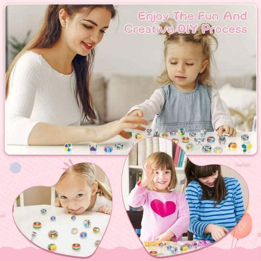 Kit Création Bijoux Bracelet Avec Breloques Brillantes Pour Filles 6