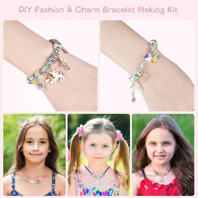 Kit Création Bijoux Bracelet Avec Breloques Brillantes Pour Filles 7