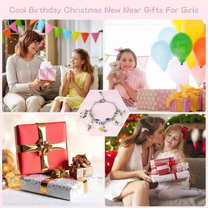 Kit Création Bijoux Bracelet Avec Breloques Brillantes Pour Filles 8