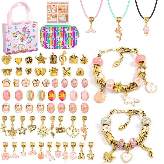 Kit Création Bijoux Bracelet Avec Breloques Brillantes Pour Filles 9