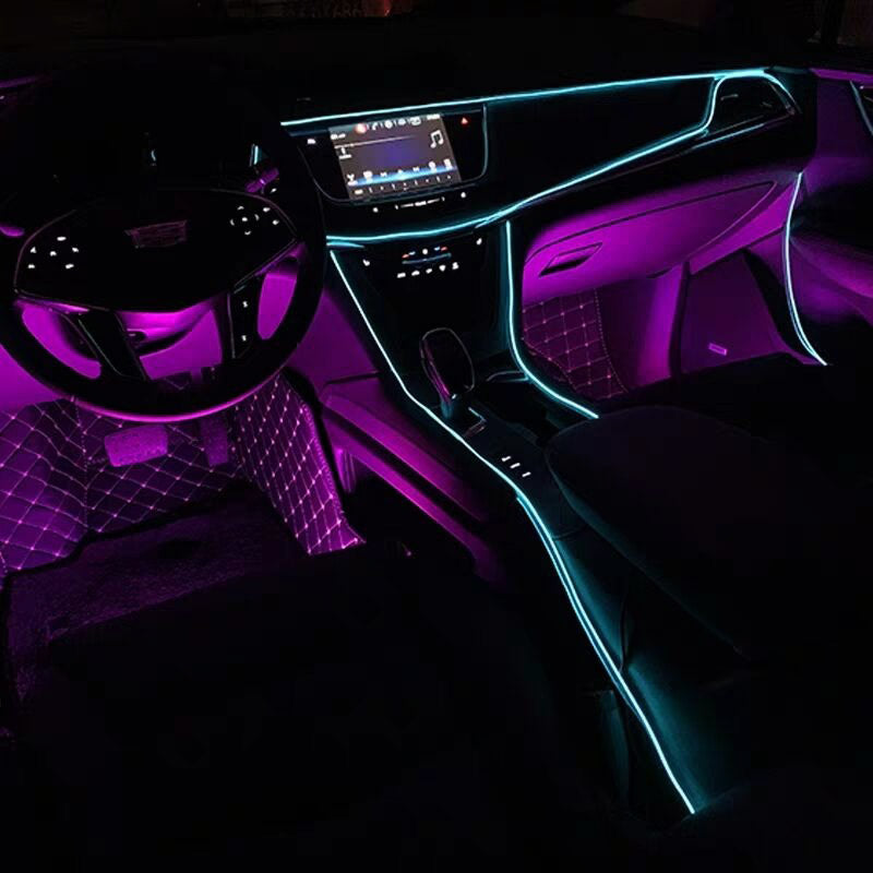 Kit d'Éclairage LED pour Voiture Futuriste avec Connexion USB 5