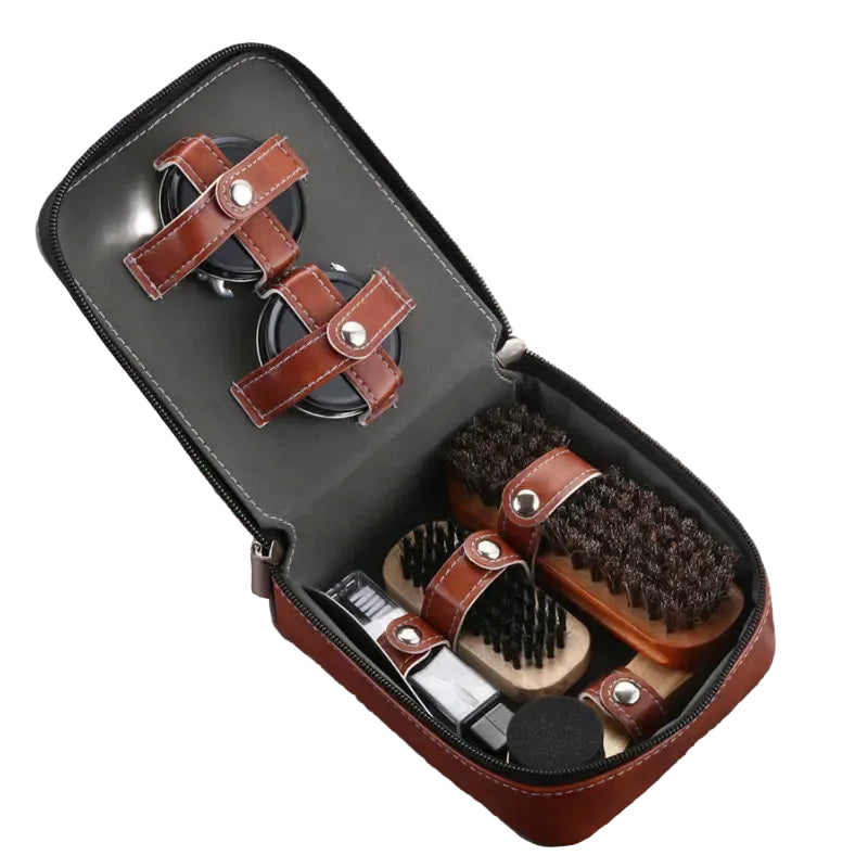 Kit d'entretien pour chaussures en cuir 9 pièces 0