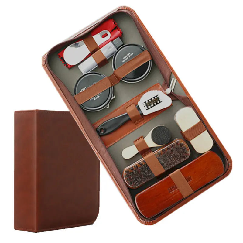 Kit d'entretien pour chaussures en cuir 9 pièces 1