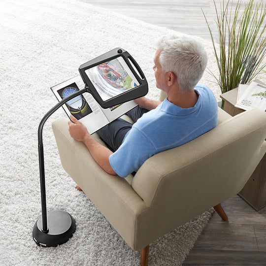 Lampadaire Led avec Loupe 3x pour Artisanat et Détails, Bras Flexible et Base Stable 2