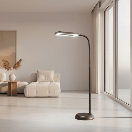 Lampadaire Led avec Loupe 3x pour Artisanat et Détails, Bras Flexible et Base Stable 4