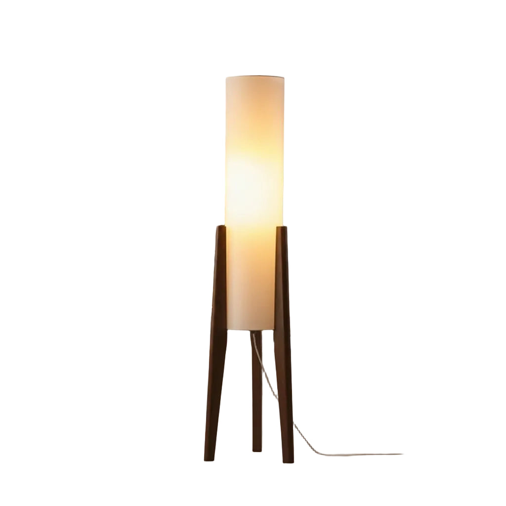 Lampadaire Scandinave en Bois de Noyer avec Éclairage LED Dimmable 0