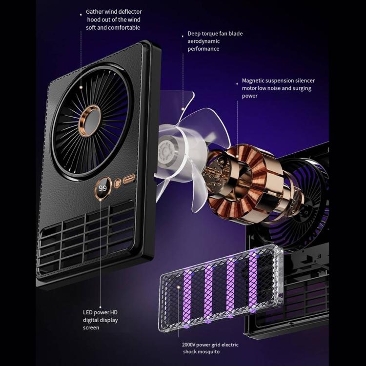 Lampe Anti-Moustique Électrique avec Ventilateur 2 en 1 2